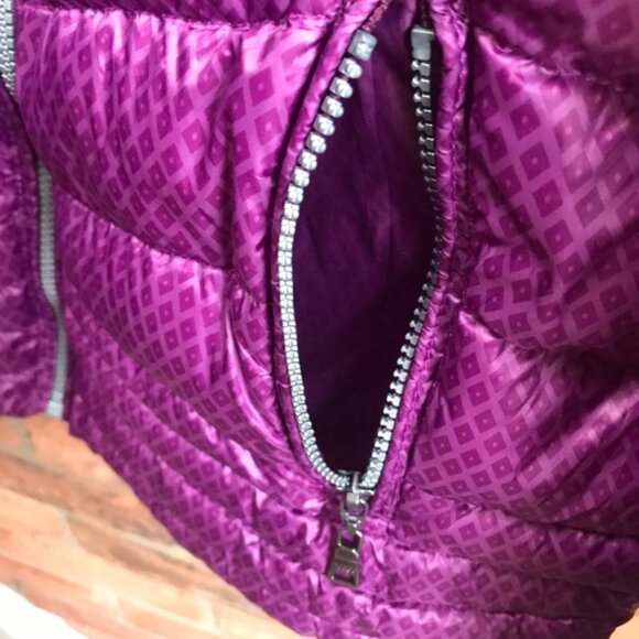 Nuage Packable Down Jacket Puffer Parka Light Zip Front Pockets Graphic Print S - Picture 5 of 16